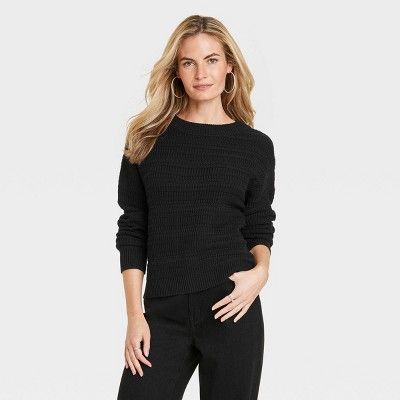 Women's Crewneck Cotton Pullover Sweater - Universal Thread™ | Target