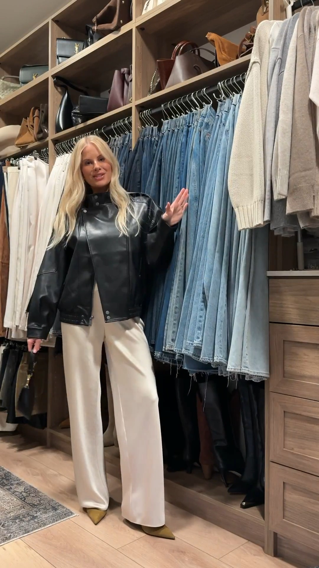 SIZE: small in pants (linked similar) and small in jacket! Linked similar sweaters & heels since mine are sold out. Code “KPGS20!” for necklace! #kathleenpost

satin pants styling, girls night outfit, leather jacket, casual chic style, elevated everyday outfit

#LTKgrwm #LTKootd