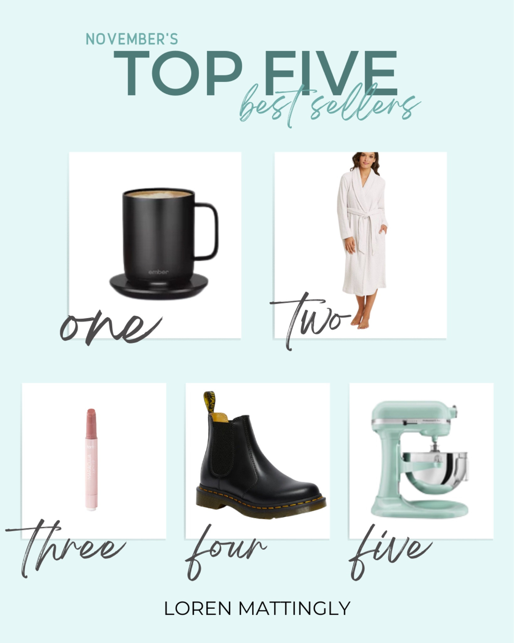 November’s Top Five Best Sellers