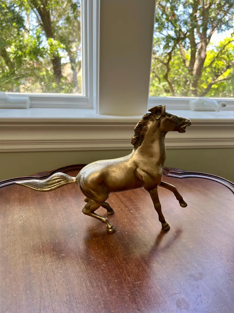 Mid-century Brass Stallion Figurine - Etsy | Etsy (Global)