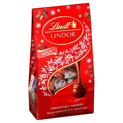 Lindor Holiday Milk Chocolate Truffles Bag - 6oz | Target