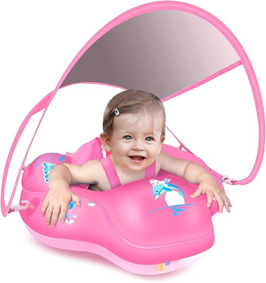 LAYCOL Baby Swimming Float Inflatable Baby Pool Float Ring Newest with Sun Protection Canopy,add ... | Amazon (US)
