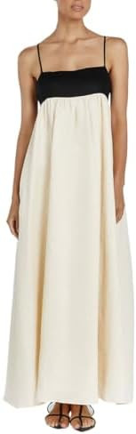 Women's 2025 Summer Sexy Maxi Dress Sleeveless V Neck Color Contrast Hollow Swing Cocktail Party ... | Amazon (US)