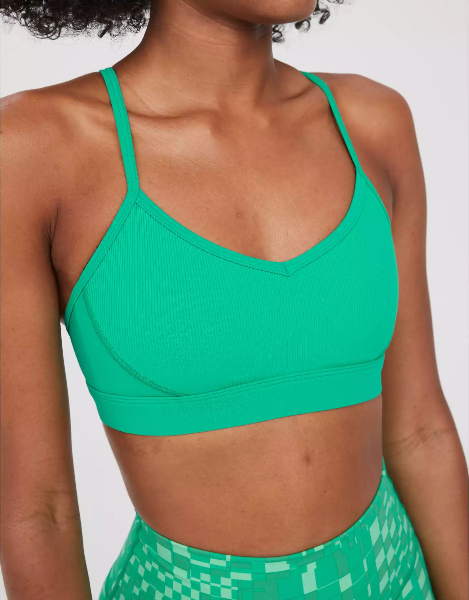 OFFLINE By Aerie Goals Rib Strappy Back Sports Bra | Aerie