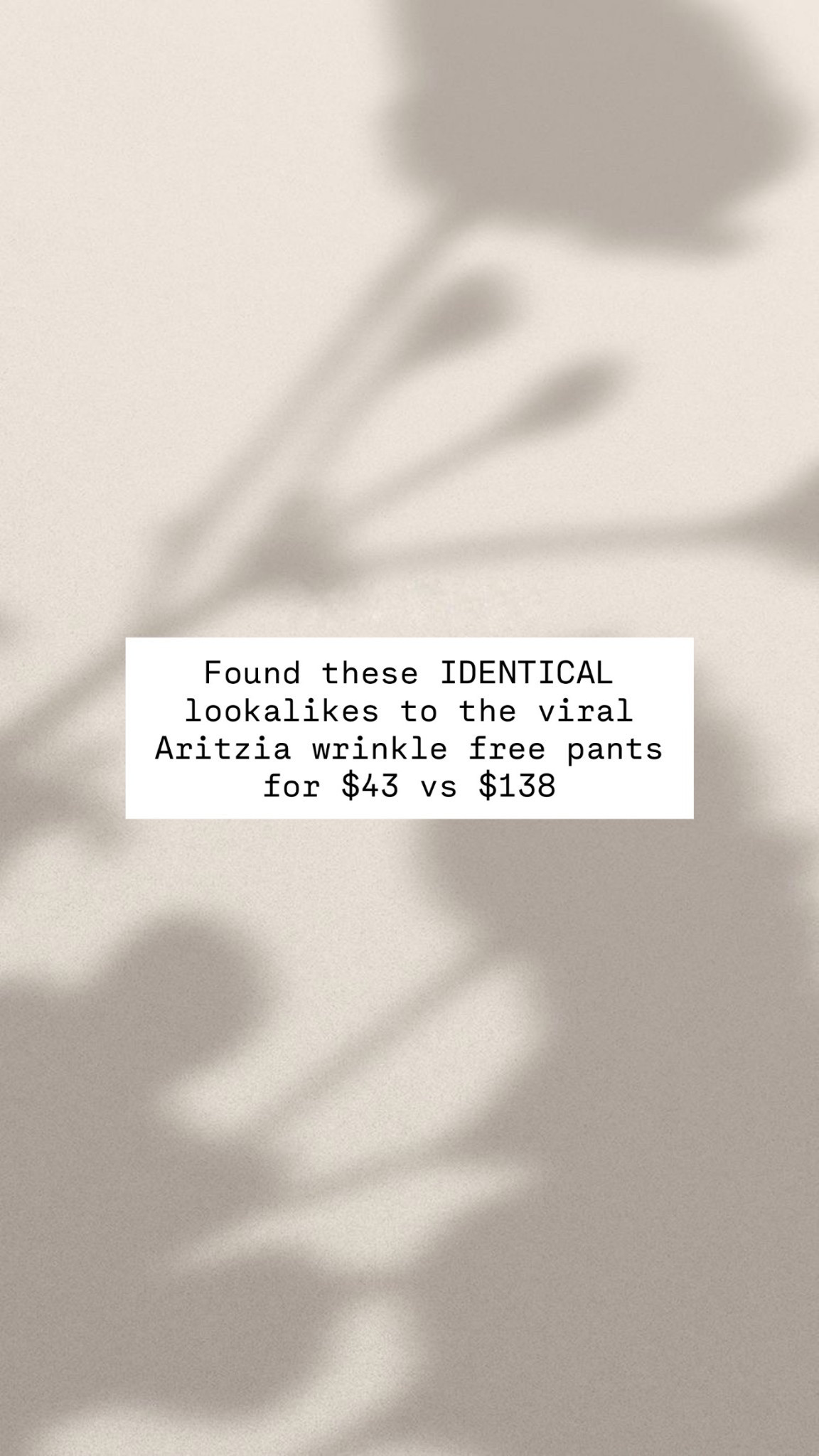 Found these identical lookalike pants to the viral Aritzia pants for $43 vs $138 

#LTKdayinmylife #LTKgrwm #LTKootd