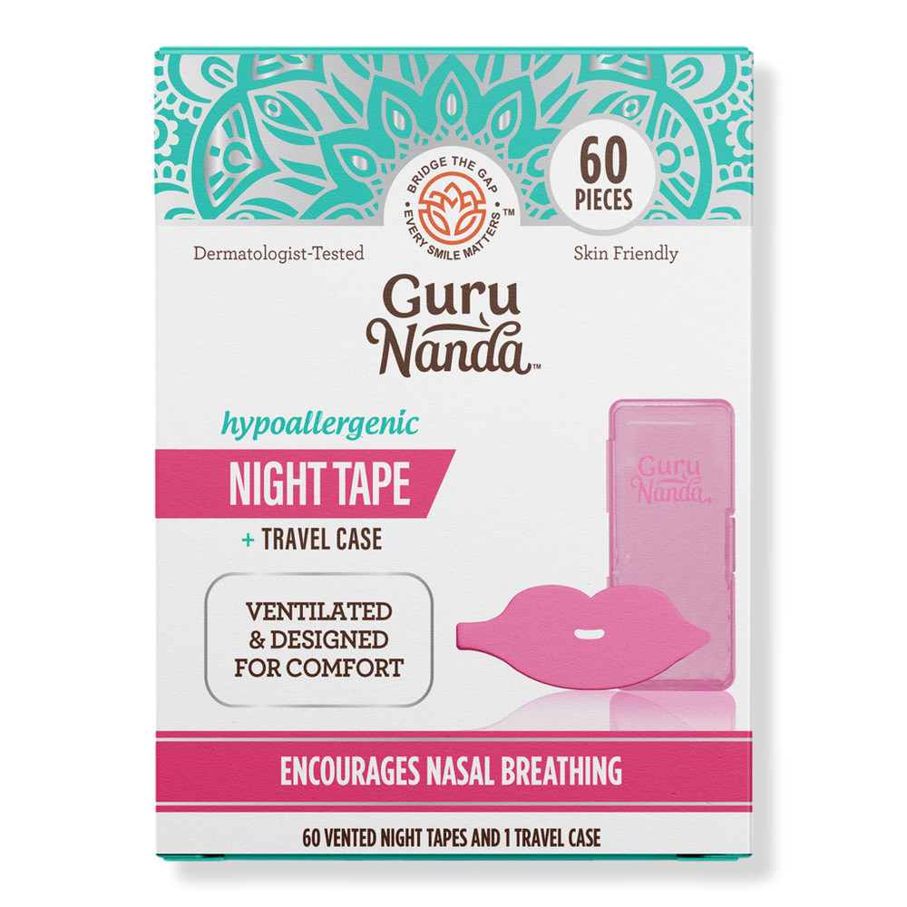GuruNanda Hypoallergenic Pink Night Tape + Travel Case | Ulta