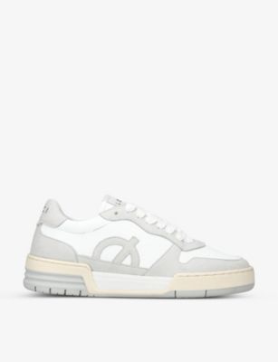 Atom logo-appliqué vegan leather trainers | Selfridges