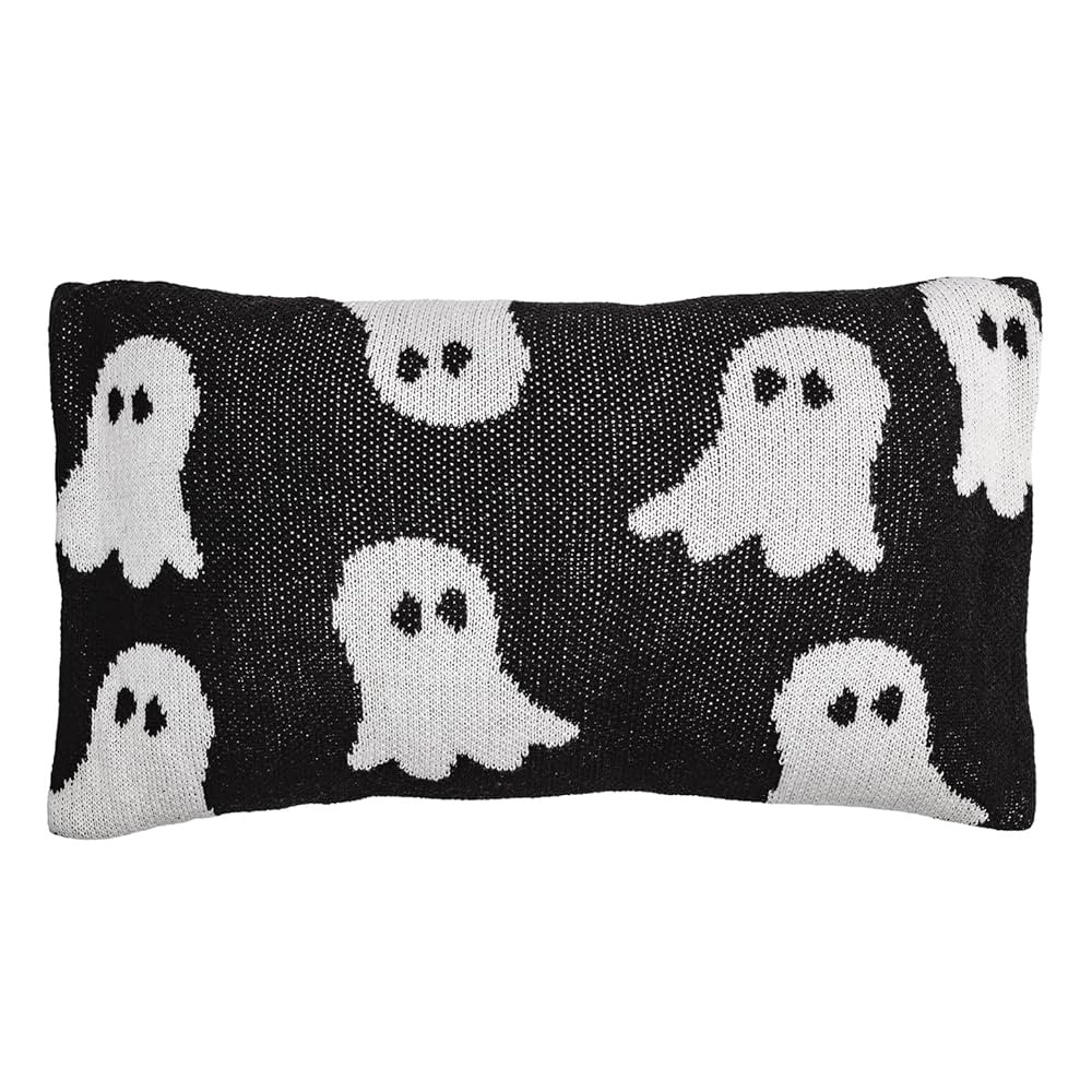 Mud Pie Knit Halloween Pillow, Black | Amazon (US)