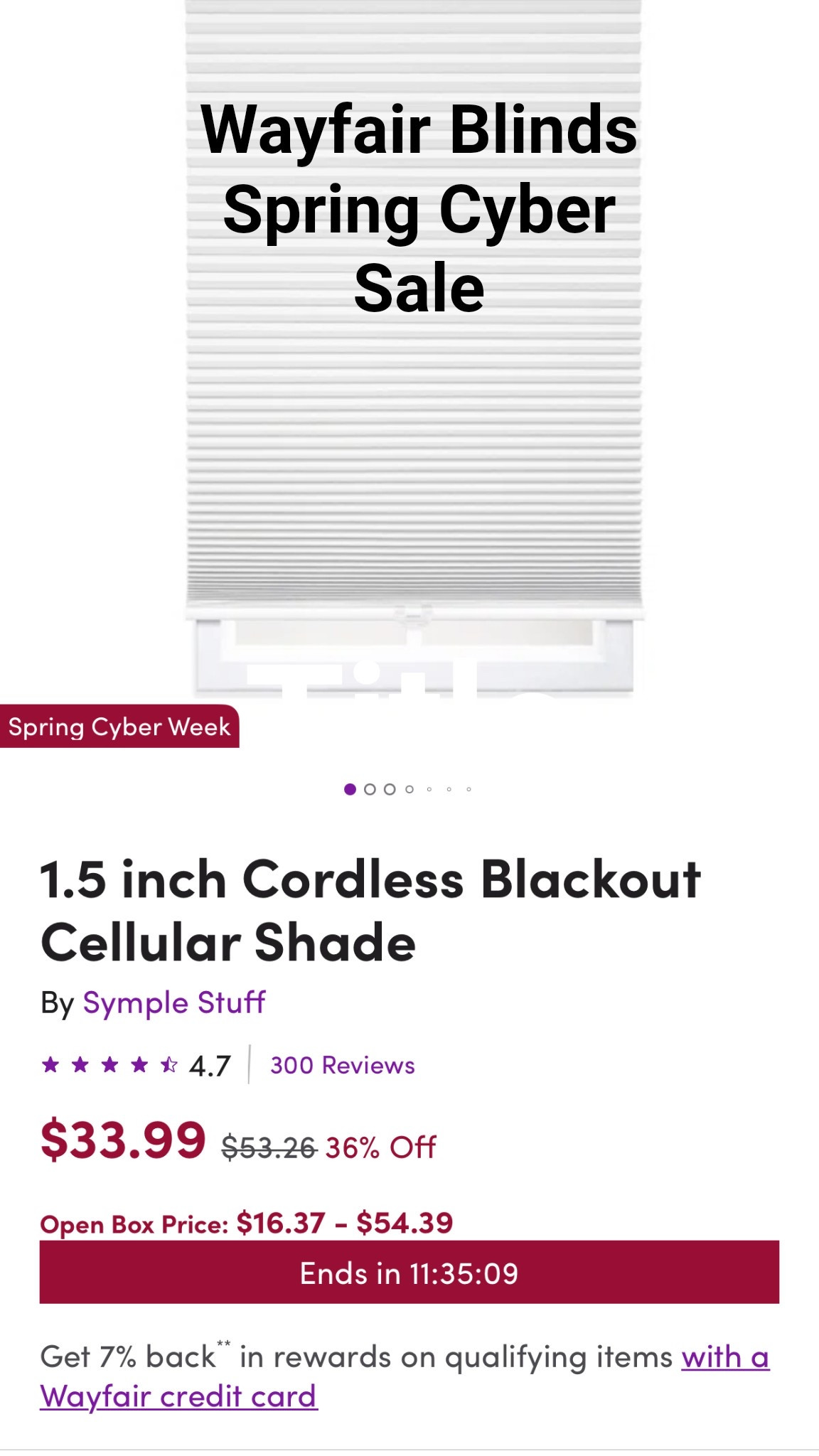 If you want to add cordless cellular blinds to help insulate or shade your home then this is a great time! Wayfair is having a cyber sale for spring and these are the lowest I’ve seen in a while. Pick your size and be sure to measure! #springglowup #springsalealert #blinds #windows #windowtreatments #windowcovering #shades #miniblinds #cordless #easy lift

#LTKSeasonal #LTKSaleAlert #LTKHome