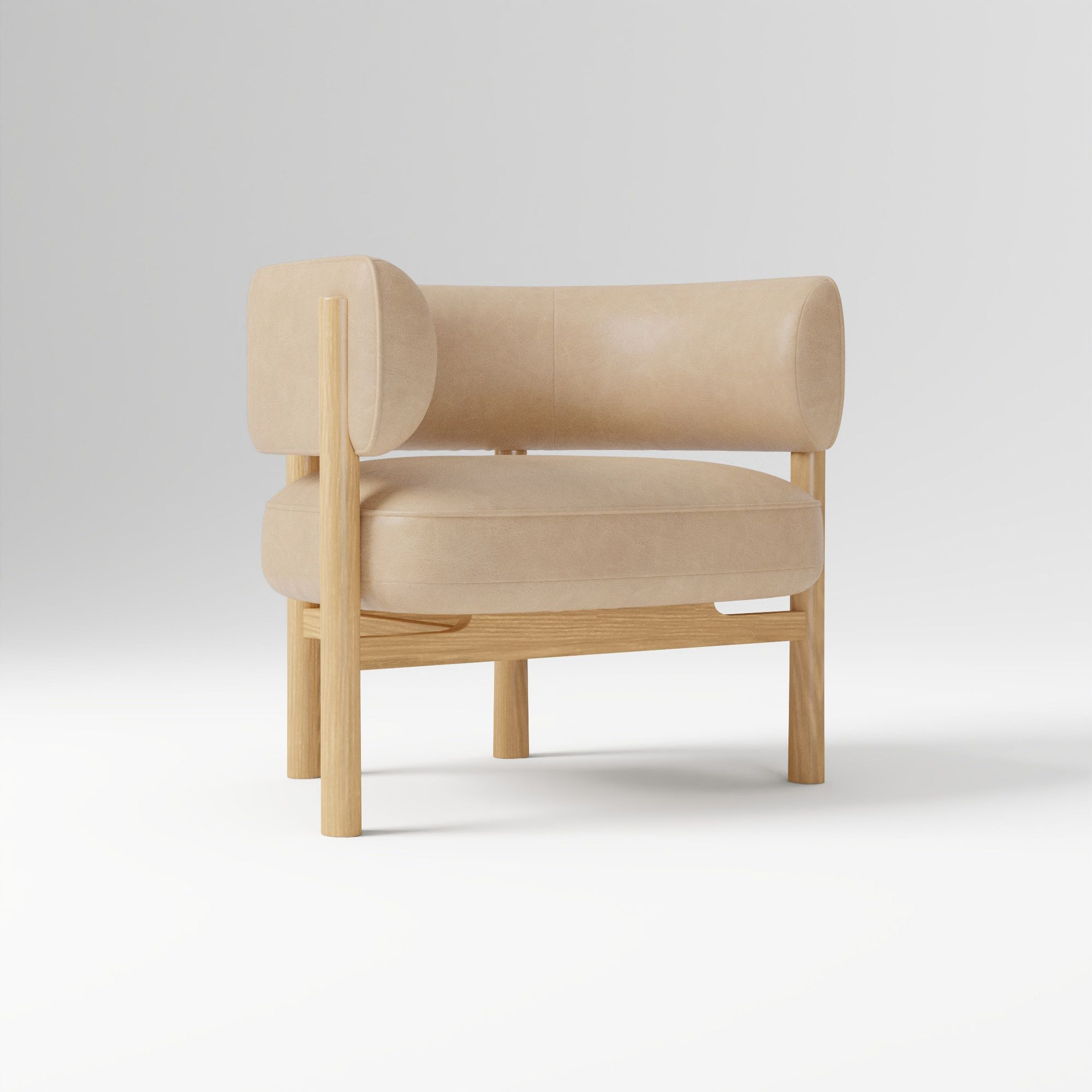 Craig Expressed Wood Leather Chair | West Elm CA