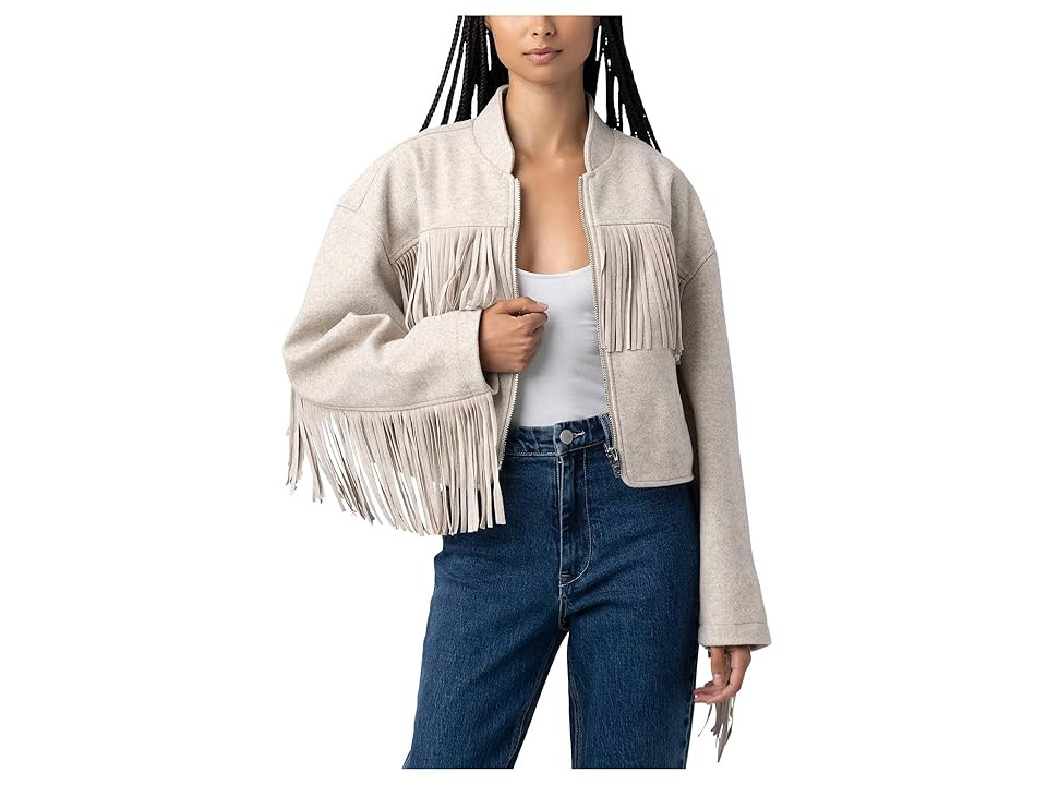 Blank NYC Fringe Bomber Jacket Women's Coat Own It : SM, Polyester/Spandex | Zappos