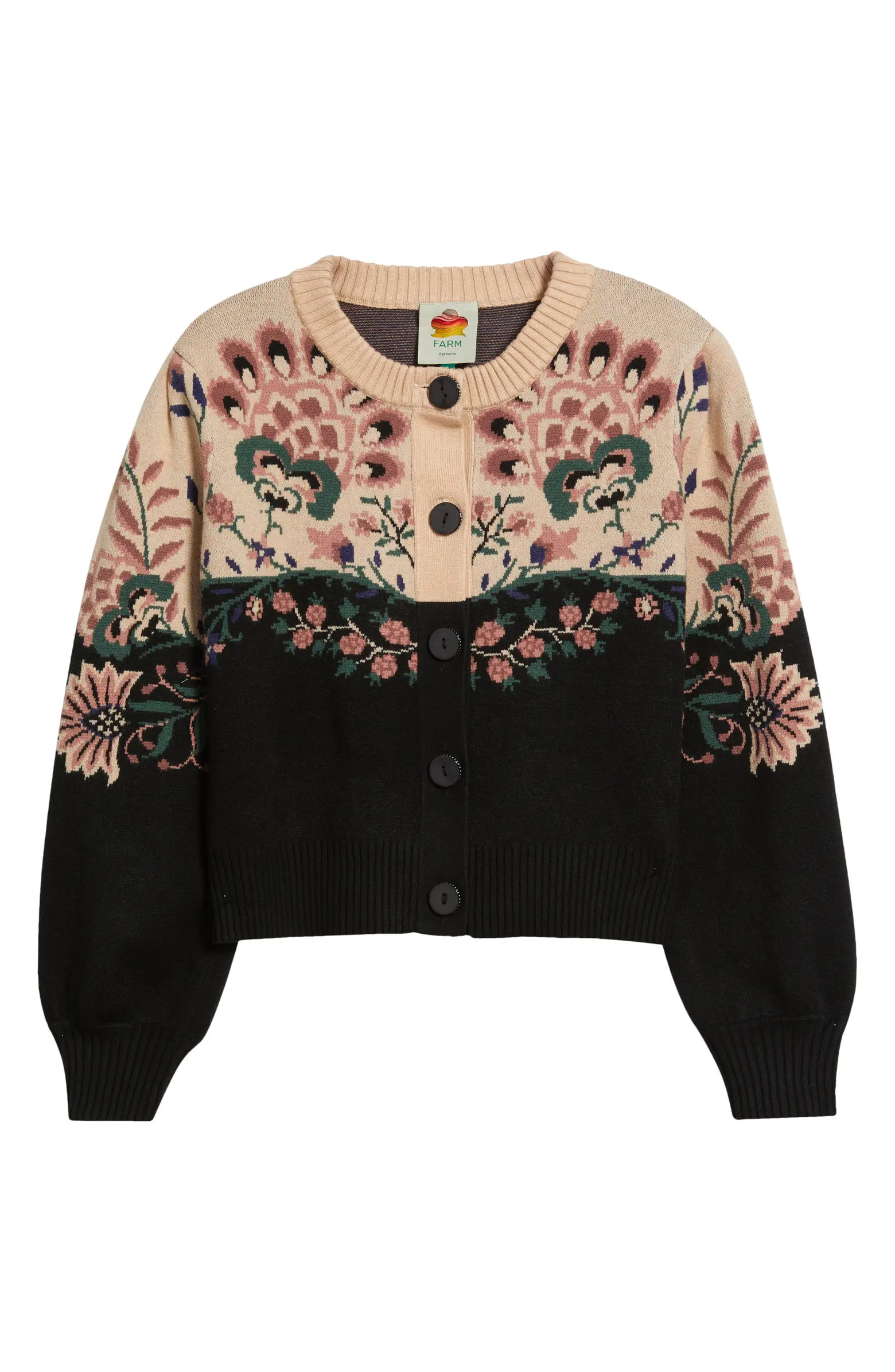 Belle Garden Mixed Knit Cardigan | Nordstrom