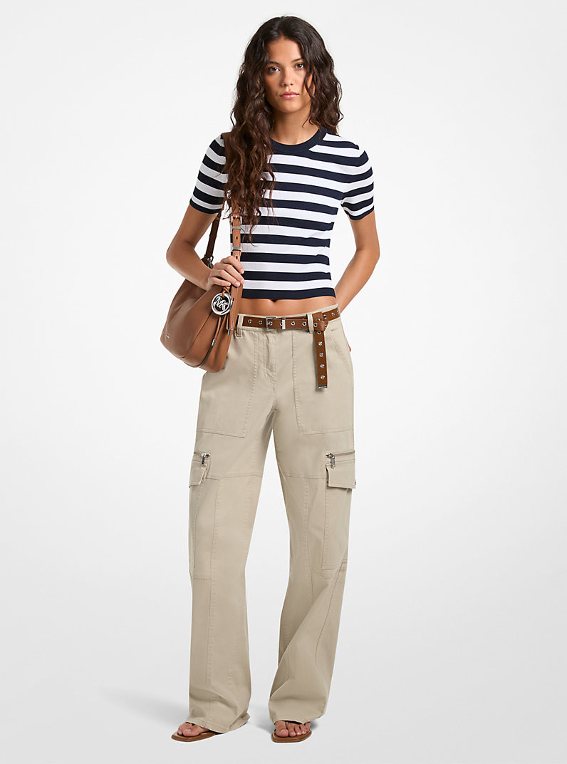 Stretch Cotton Utility Cargo Pants | Michael Kors US