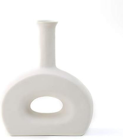 Anding White Ceramic Vase - Elegant Design - Gifts for Friends and Family, Weddings, Desktop Center  | Amazon (US)