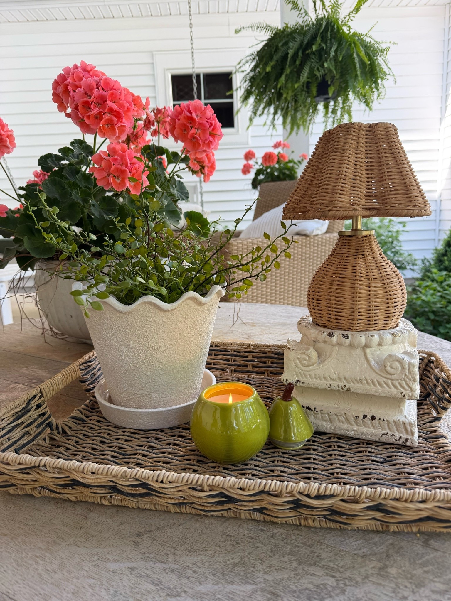 Here is a neutral, tiered outdoor coffee table look to inspire your outdoor Summer home decor.

#LTKHome #LTKSeasonal