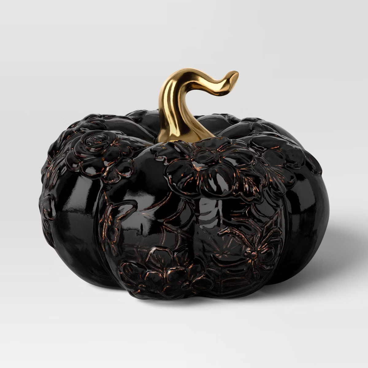 Small Halloween Ceramic Pumpkin Black - Threshold™ | Target