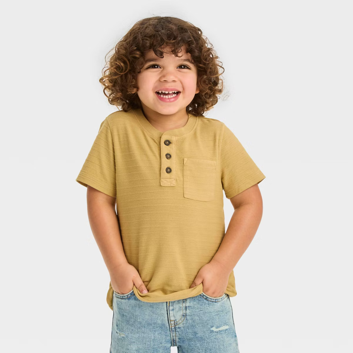 Toddler Boys' Short Sleeve Henley T-Shirt - Cat & Jack™ | Target