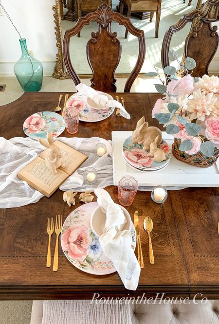 Set an easy yet elegant cottage style Easter tablescape with these affordable finds!

Floral Plates, Peony plates
Cottage core decor 
Gold Flatware
Whimsical Tablescape

#LTKunder50 #LTKhome