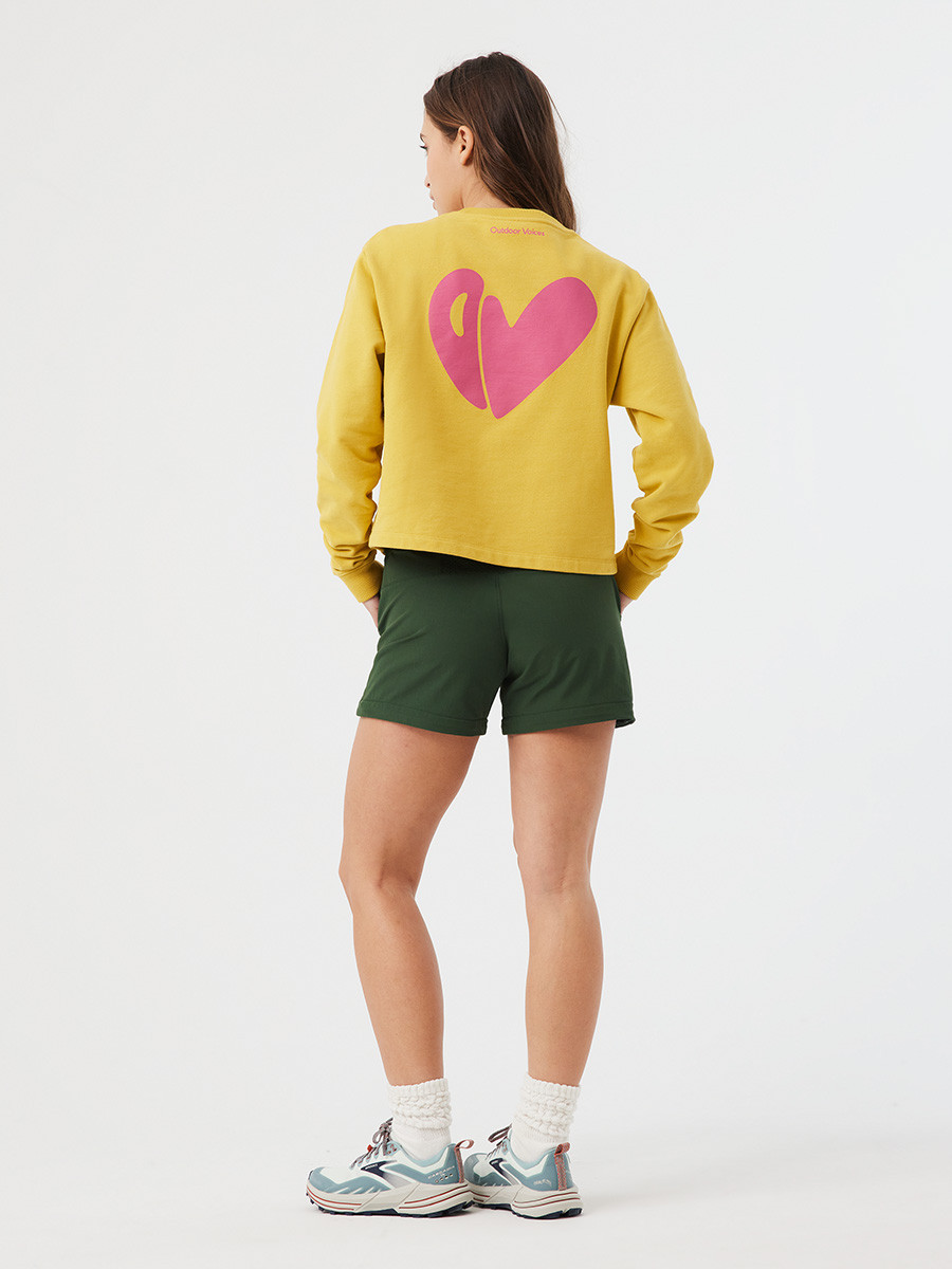 Love Without OV Cropped SweatshirtA Heart | Outdoor Voices