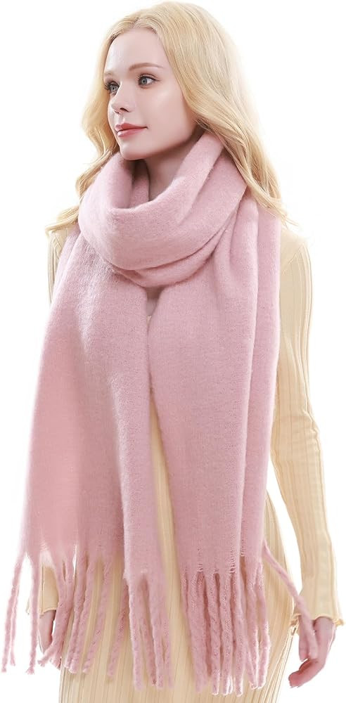 RIIQIICHY Chunky Scarf for Women Winter Warm Thick Scarves Oversized Blanket Scarf | Amazon (US)