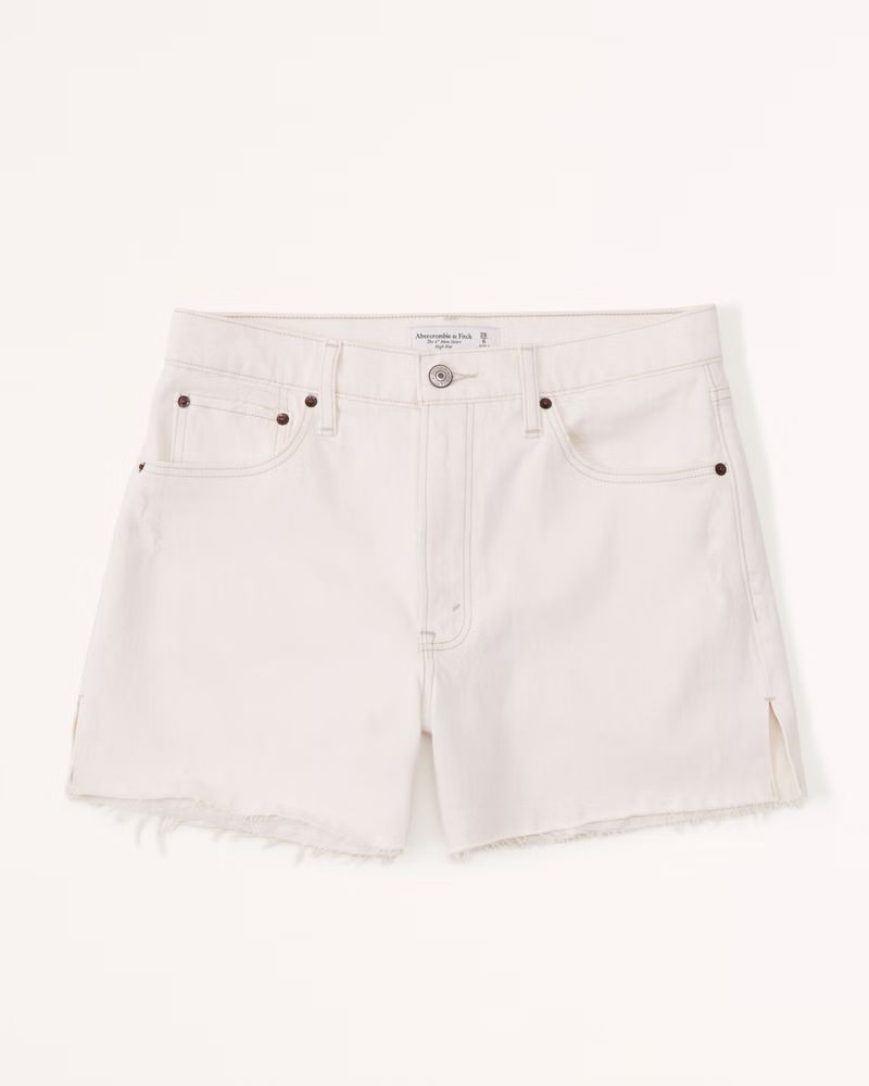 Women's High Rise 4 Inch Mom Shorts | Women's | Abercrombie.com | Abercrombie & Fitch (US)