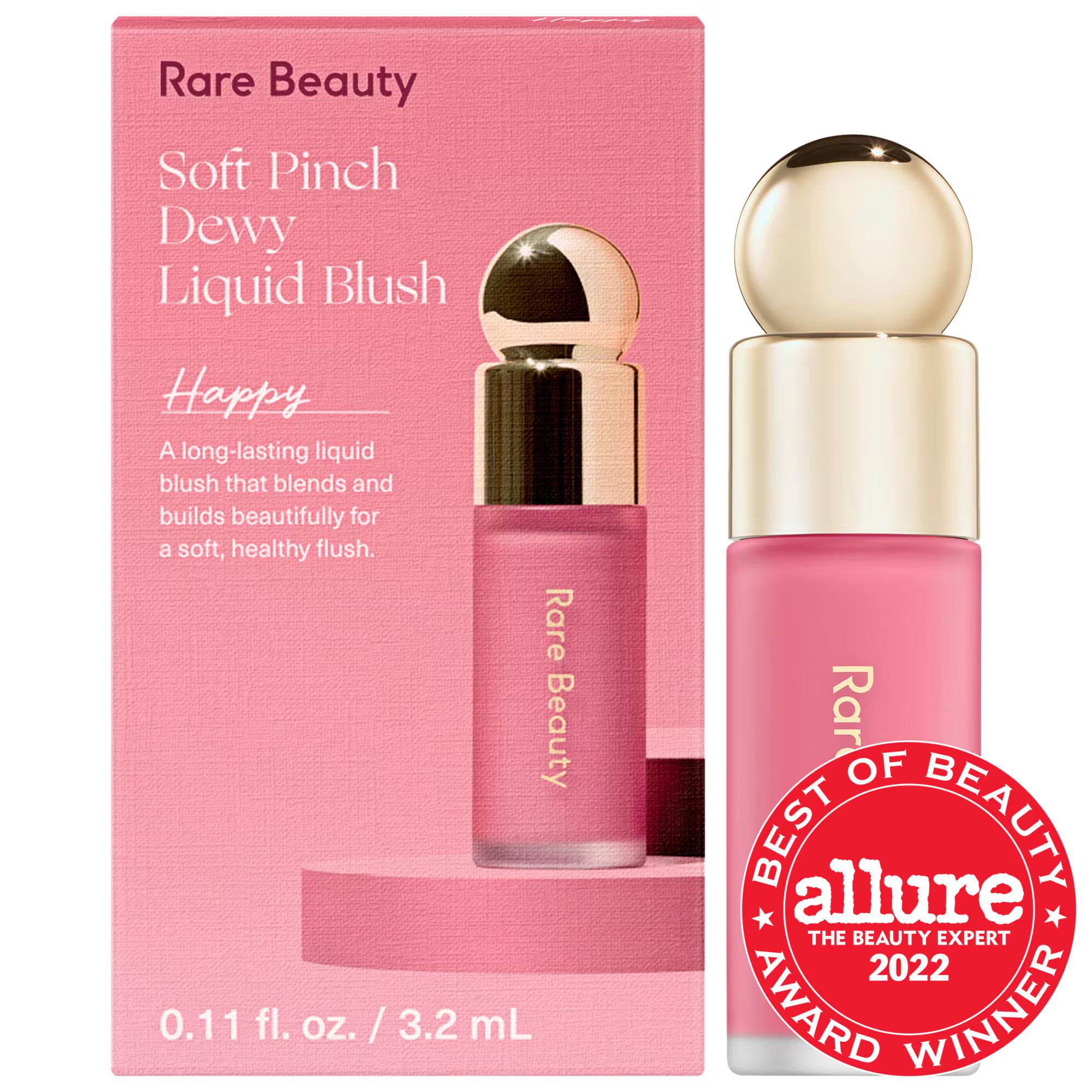 Rare Beauty by Selena Gomez Mini Soft Pinch Liquid Blush Happy 0.11 oz | Sephora (US)