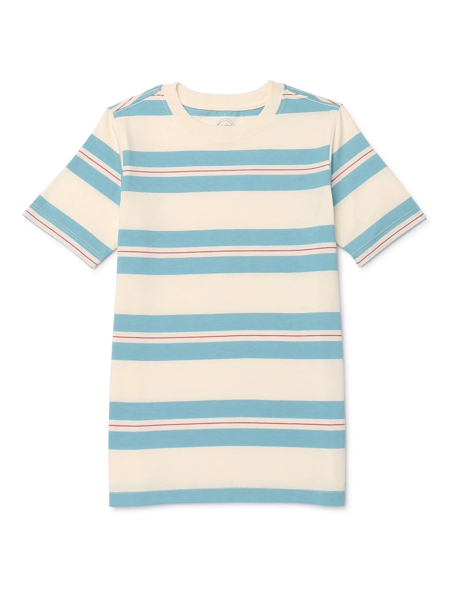 Wonder Nation Boys Stripe Tee with Short Sleeves, Sizes 4-18 | Walmart (US)