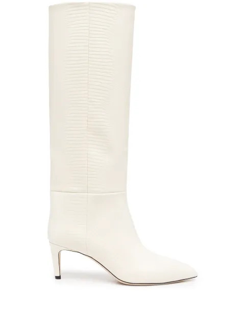 lizard-effect leather boots | Farfetch (UK)