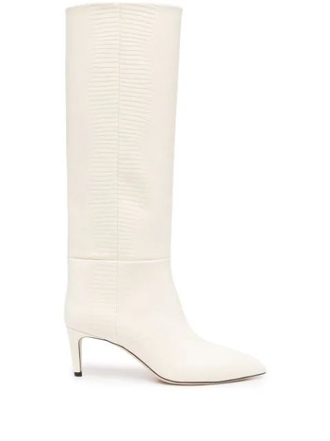 lizard-effect leather boots | Farfetch (UK)