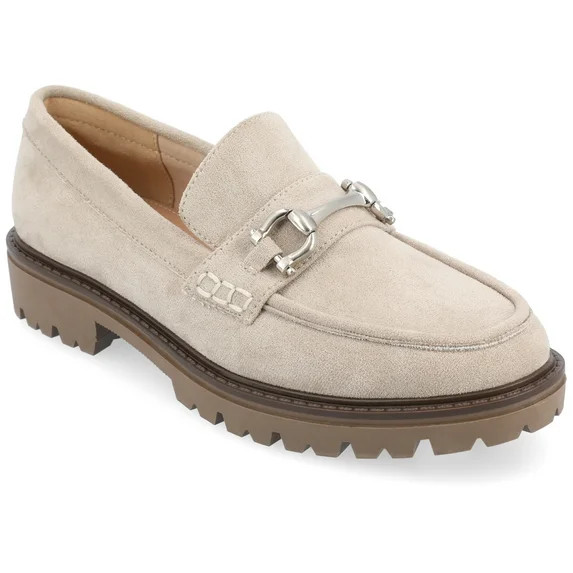 Journee Womens Jessamey Treaded Outsole Loafer | Walmart (US)