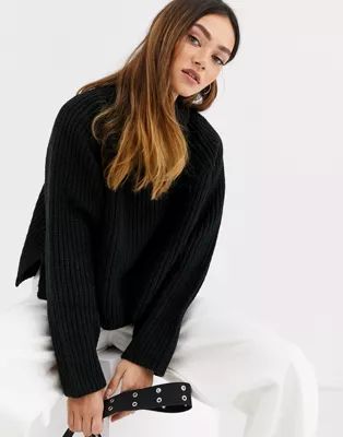 Weekday Cassandra sweater in black | ASOS (Global)