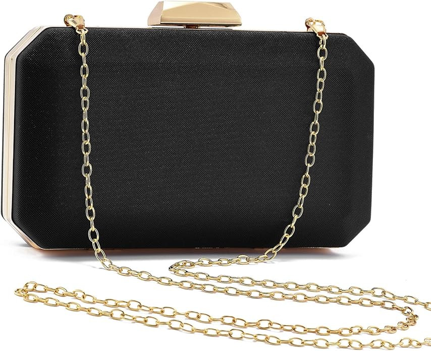 Women Lattice Pattern Metal Evening Clutch Bag,Geometric Evening Clutch Purse Handbag With Chain ... | Amazon (US)