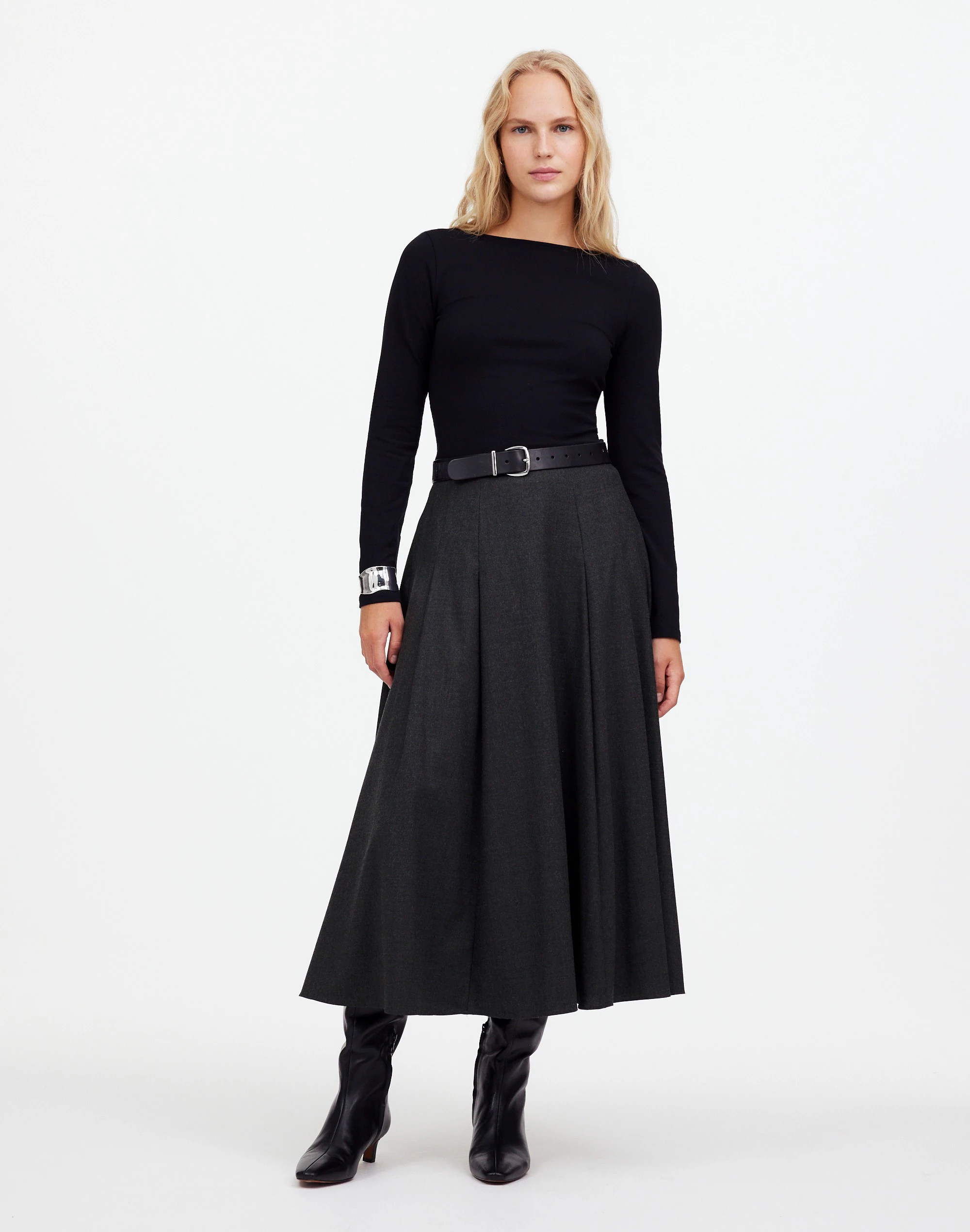 Flannel Pleated Maxi Skirt | Madewell | Madewell