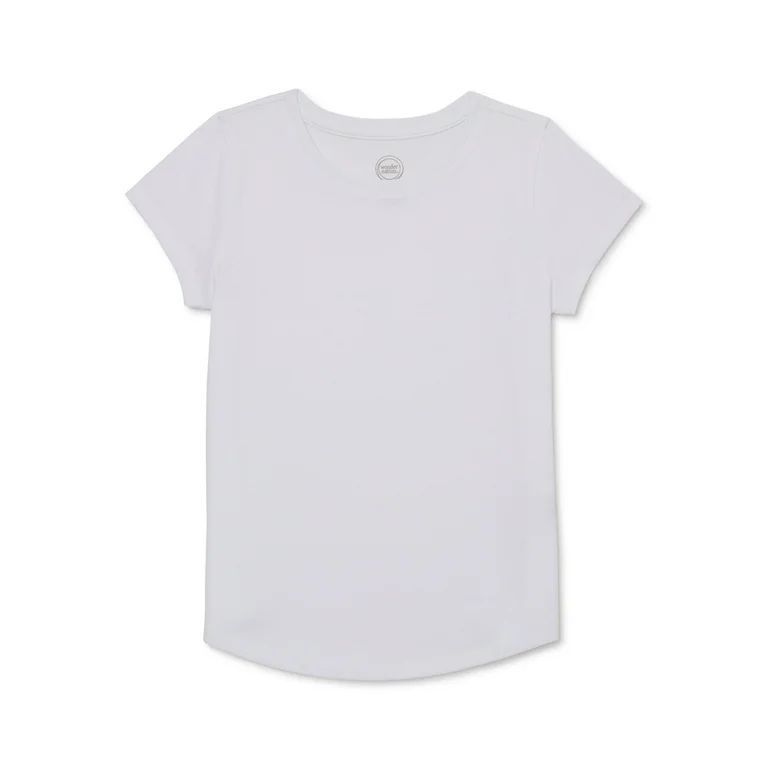 Wonder Nation Girls Kid Tough T-Shirt with Short Sleeves, Sizes 4-18 & Plus | Walmart (US)