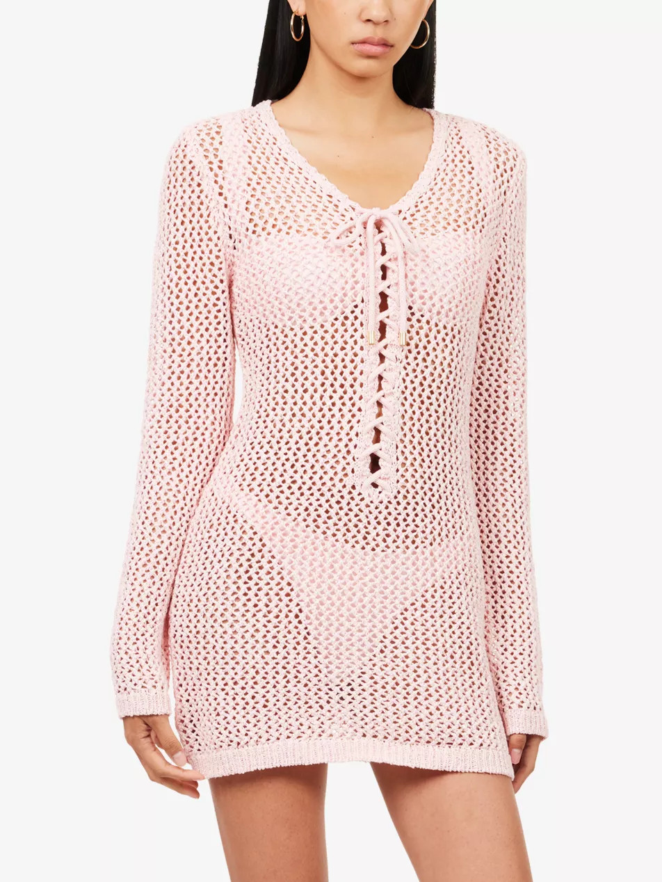 Corossol Laced Knitted Mini Dress | Selfridges