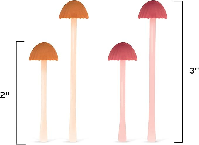 Genuine Fred Magic Sprout, Mini-Mushroom Bookmarks - Set of 4 - Two Sizes & Colors - Soft, Flexib... | Amazon (US)