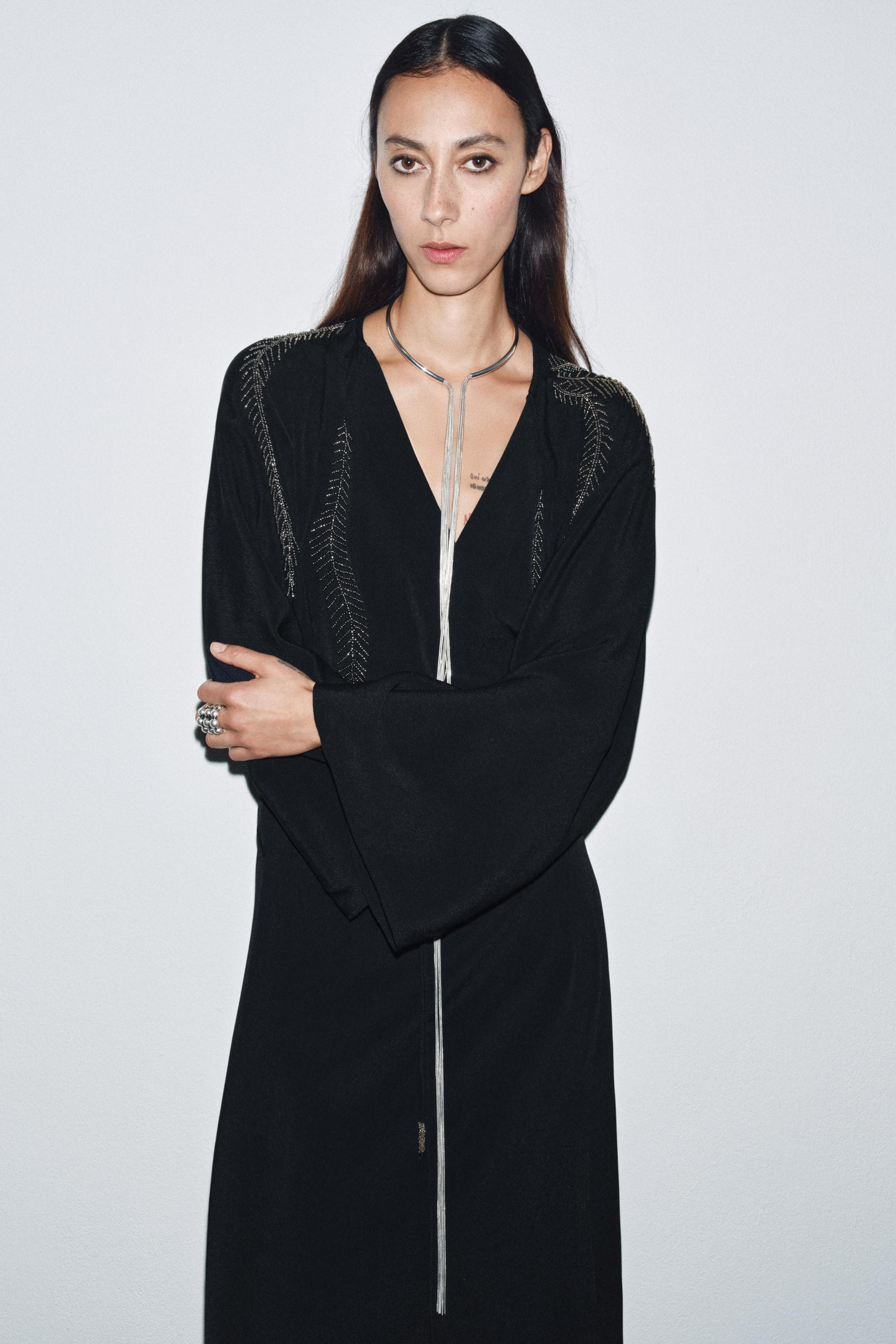 METAL FRINGE CHOKER NECKLACE | Zara US