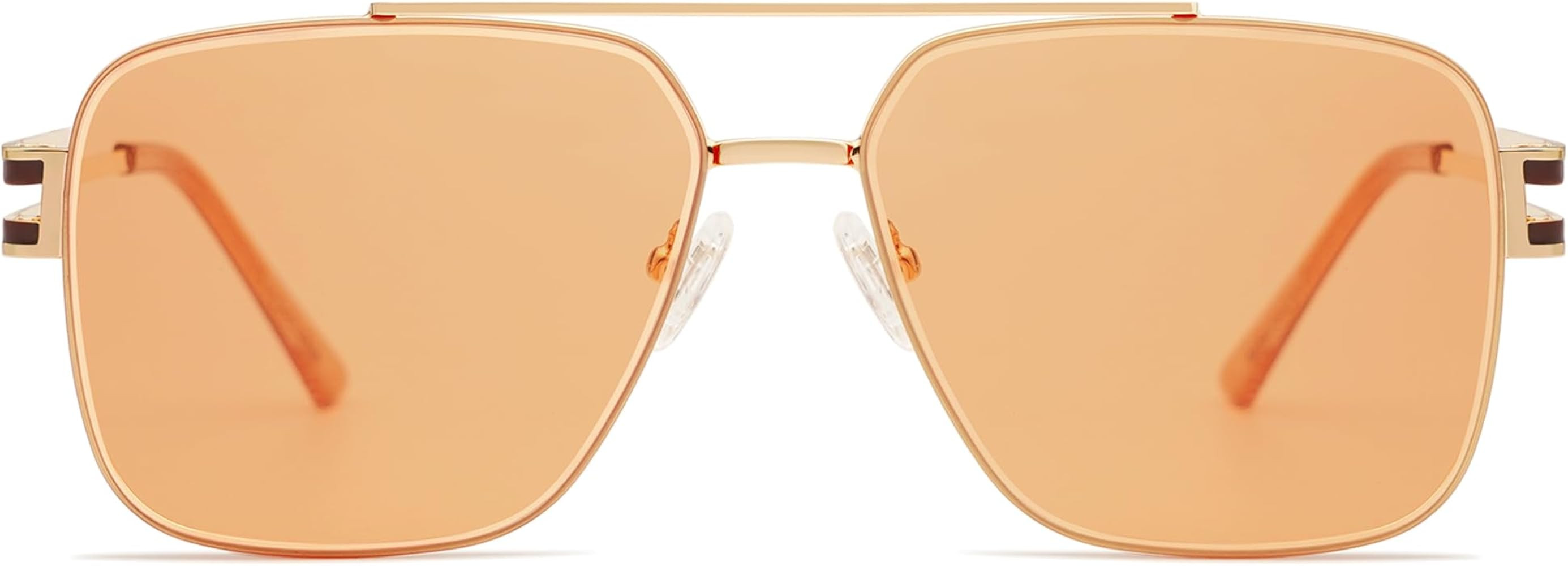 SOJOS Retro Oversized Square Sunglasses for Women Men, Vintage Large Double Bridge Metal Frame Un... | Amazon (US)