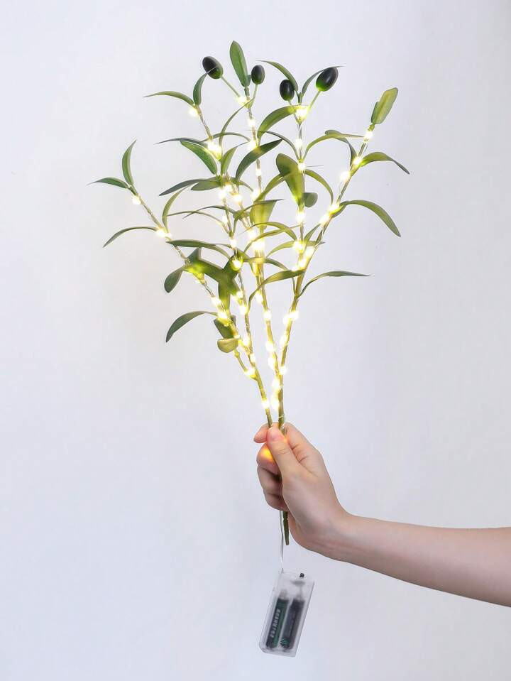 1pc Simulation LED Lamp Olive Branch Home Interior Living Room Bedroom Porch Party Desktop Glow Warm Decoration Aesthetics, Valentine Day, Gift Gifts Birthday Graduation | SHEIN