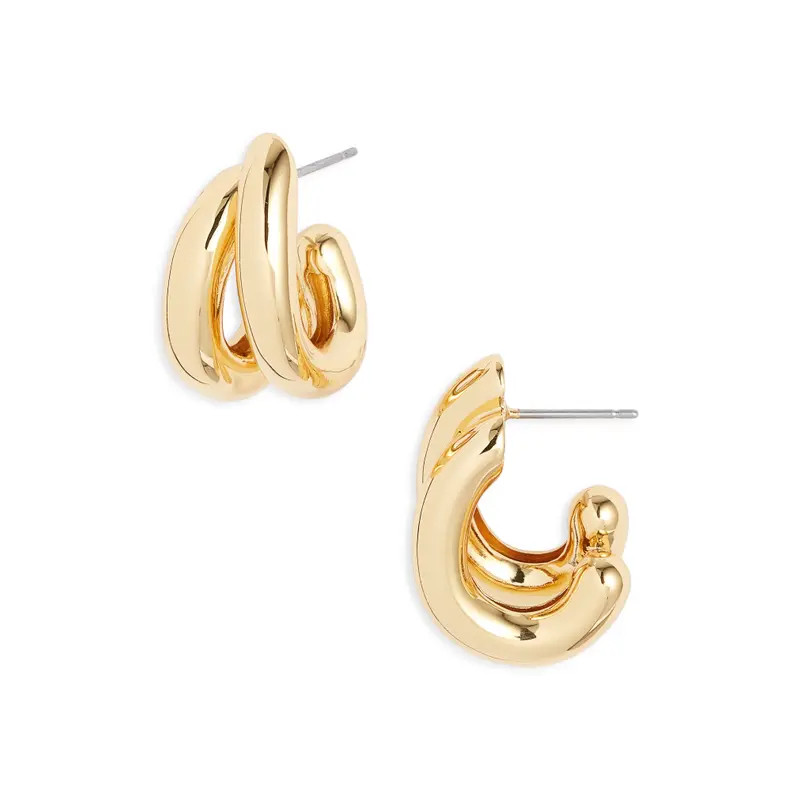 Jenny Bird Florence Hoop Earrings in High Polish Silver at Nordstrom | Nordstrom