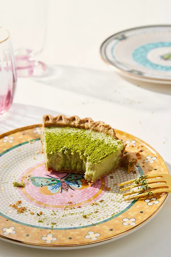 Garden Tile Dessert Plate By Anthropologie in Pink Size SIDE PLATE | Anthropologie (US)