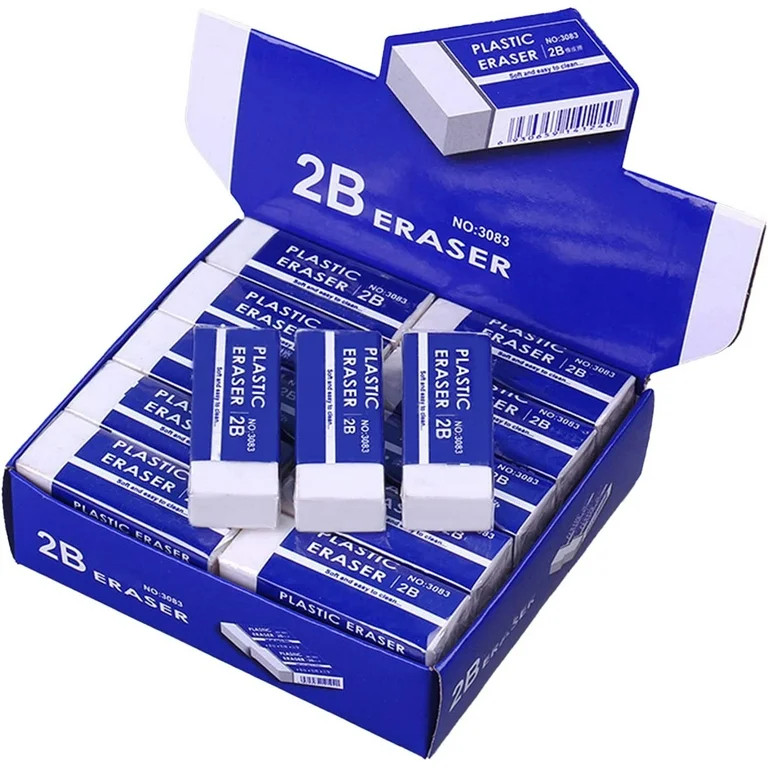 RETON 30 Pack Pencil Eraser, Soft White Erasers for Kids, Erase Easily Eraser Bulk for Artists Te... | Walmart (US)