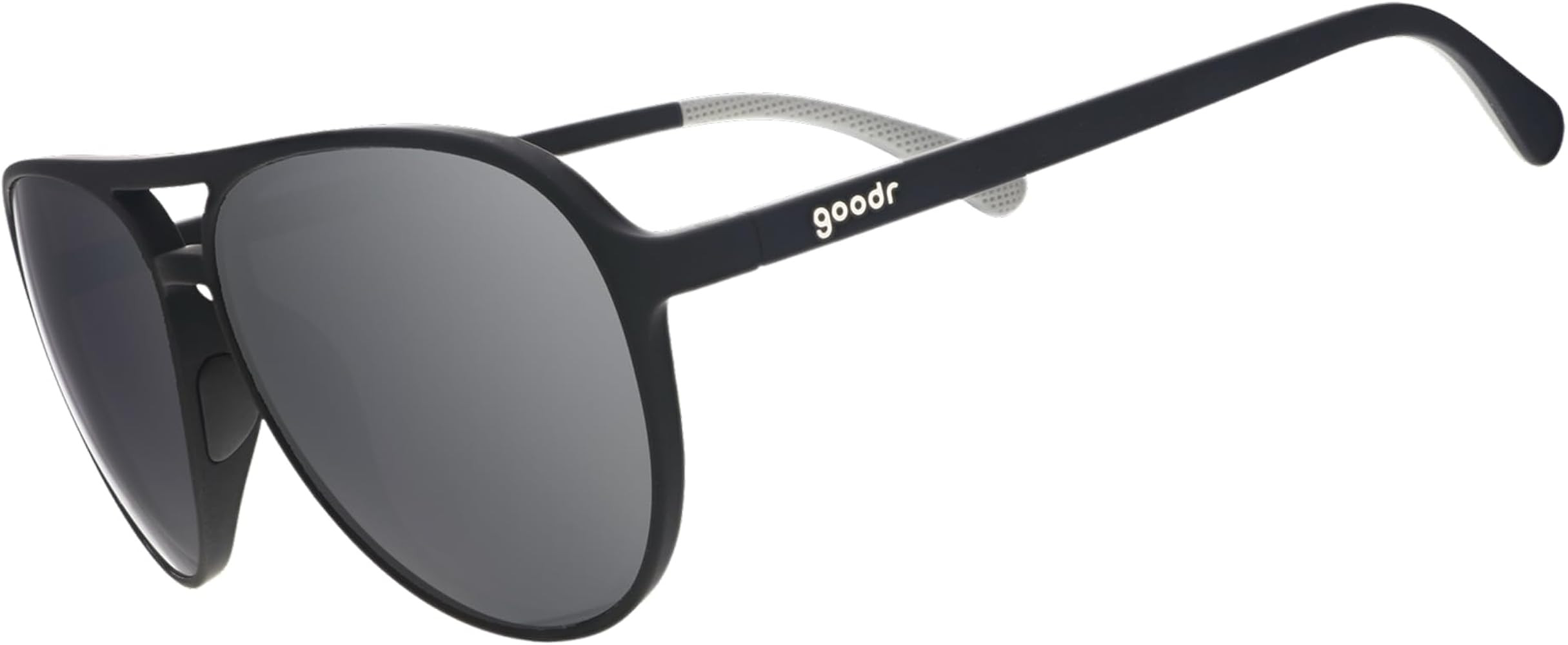 goodr Polarized Aviator Sunglasses for Women & Men - (Mach G)- Non-Reflective, Glare-Reducing Lenses - UV400 Protection - No Slip, No Bounce - Add the Chrome Package | Amazon (US)