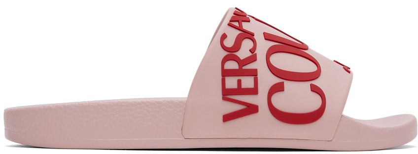 Pink Rubber Logo Slides | SSENSE