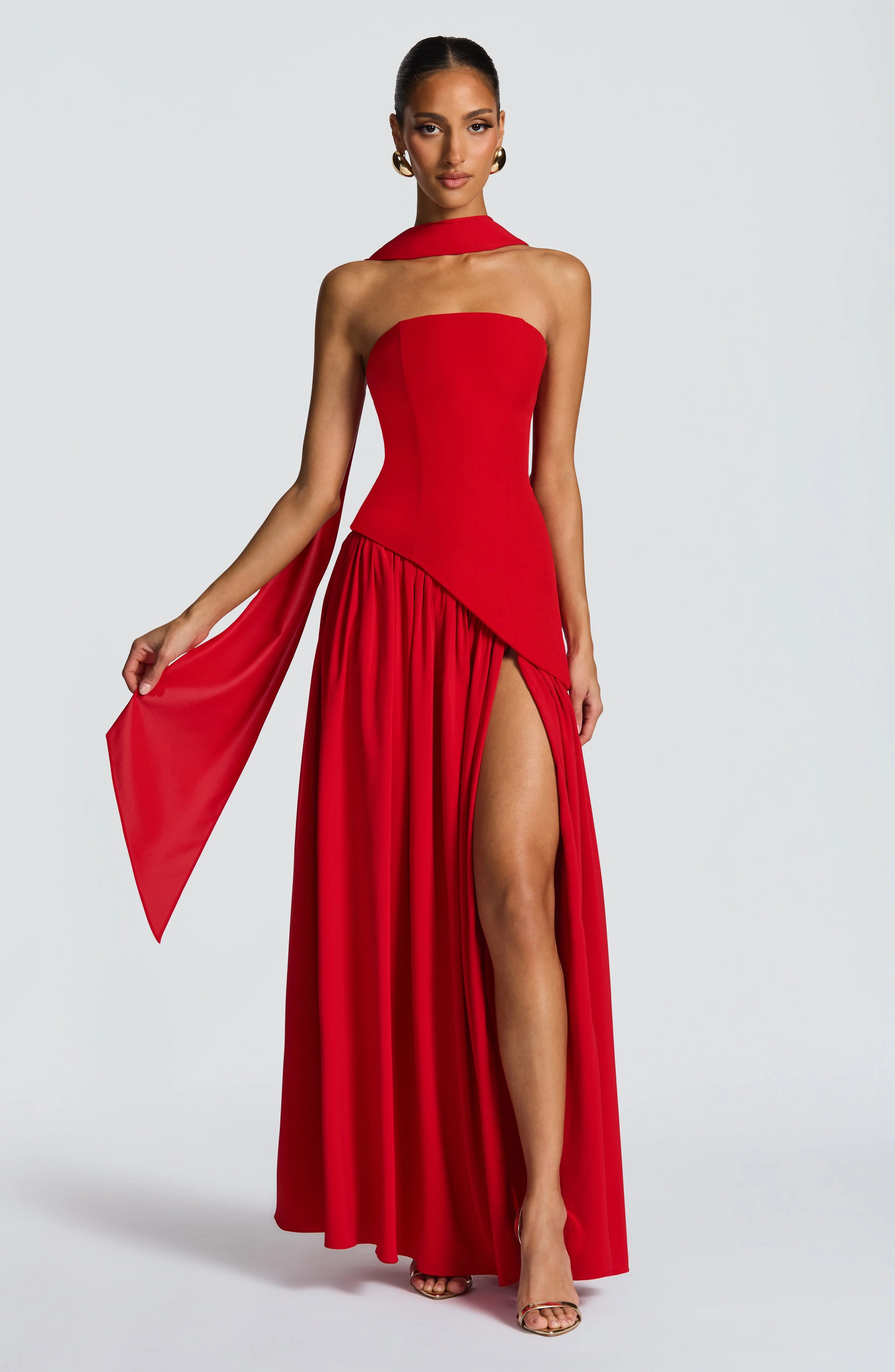 Maliyah Maxi Dress - Red | Babyboo (global)