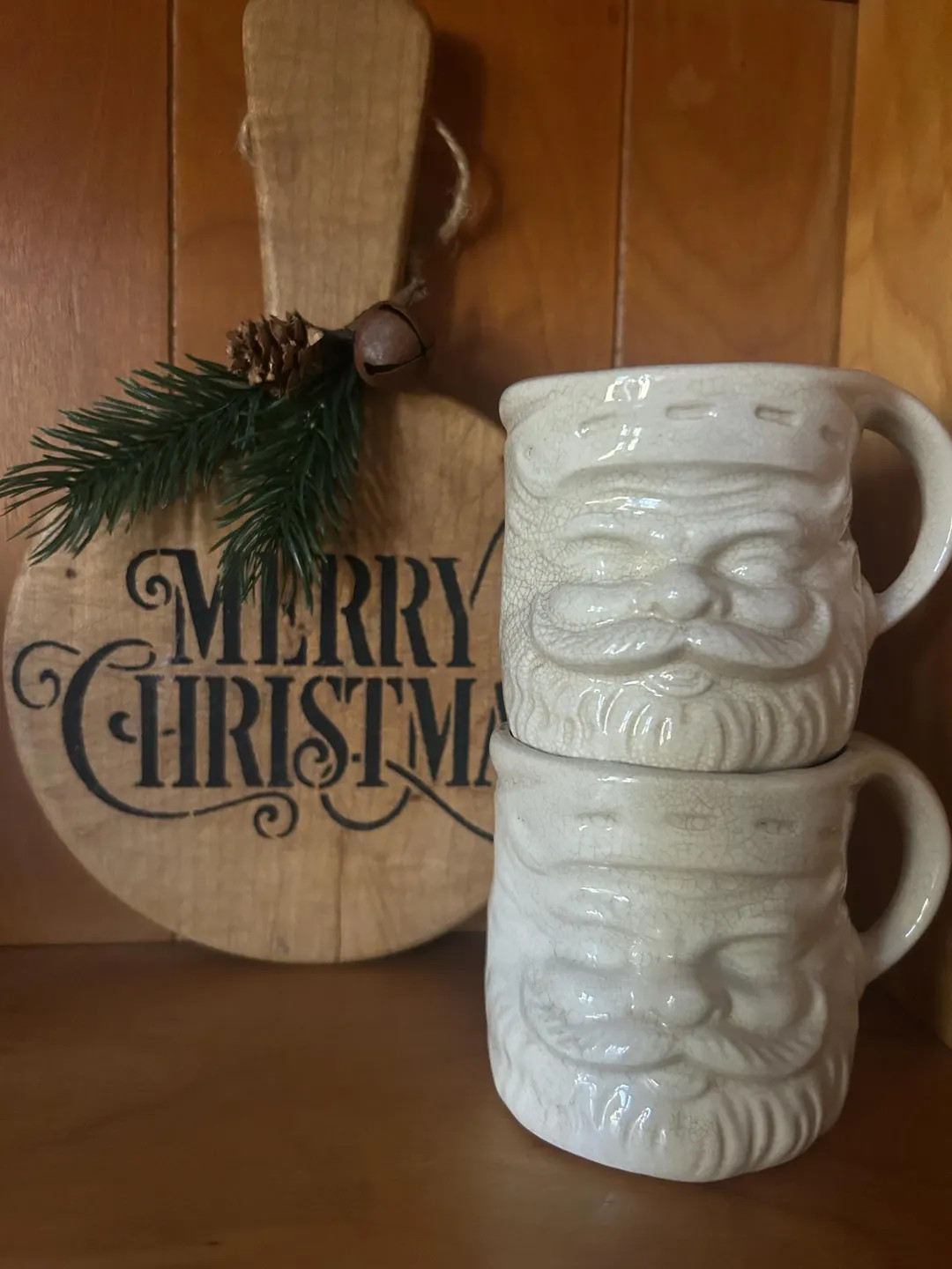 Vintage Japan Santa Mugs Set: Stained Crazed Christmas Display Kitschy Farmhouse - Etsy.de | Etsy (US)
