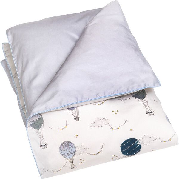 Touch the Sky Baby Duvet Set, Blue | Maisonette