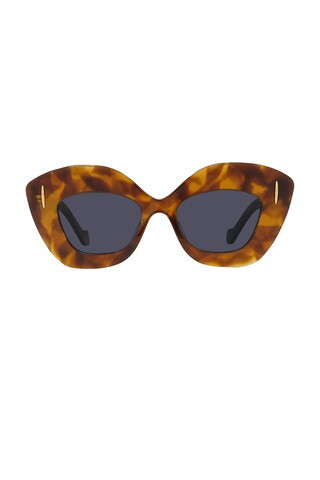 Loewe Anagram Sunglasses in Shiny Autumunal Havana - Brown. Size all. | FWRD 