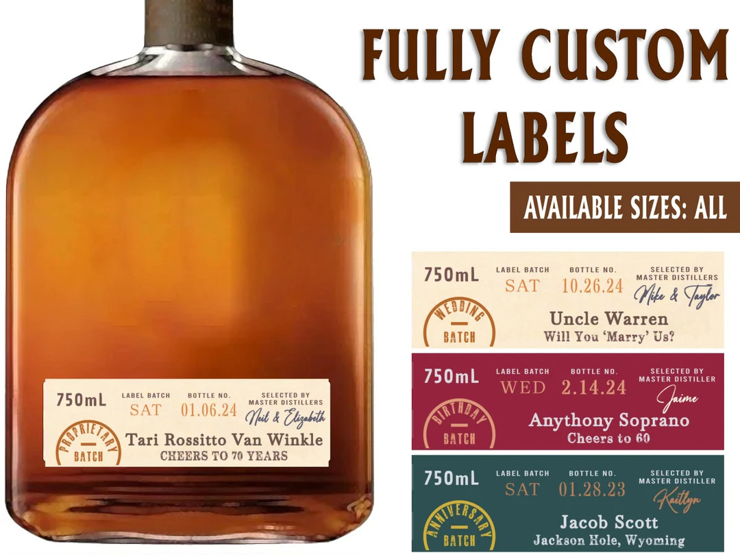 Custom Bourbon Whiskey Label Bottle | Bourbon Whiskey Birthday Label | Bourbon Label | Personaliz... | Etsy (US)