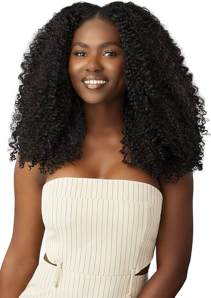Outre Big Beautiful Hair Clip-In - 9pcs - Bohemian Curl 14" (NATURAL BLACK) | Amazon (US)